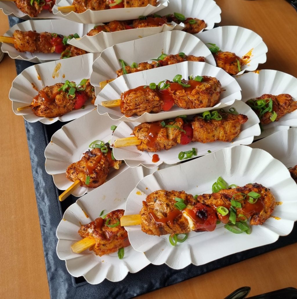 Pittige varkenshaas spies